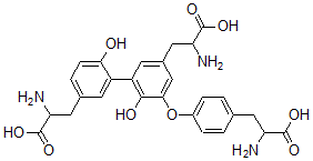 CAS#: 126723-16-8, 2-Amino-3-[3-[5-(2-Amino-3-Hydroxy-3-Oxopropyl)-2-Hydroxyphenyl]-5-[4-(2-Amino-3-Hydroxy-3-Oxopropyl)Phenoxy]-4-Hydroxyphenyl]Propanoic Acid