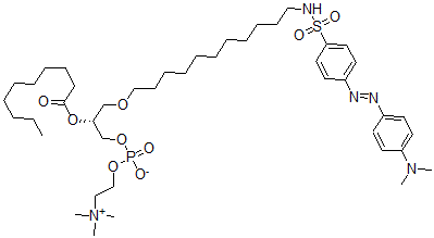 CAS 登录号：126942-42-5， 1-O-(N-二甲氨基偶氮苯磺酰基-11-氨基-1-十一烷基)-2-O-癸酰磷脂酰胆碱