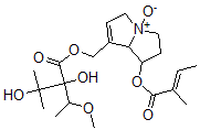 CAS # 127-30-0, [7-(2-Methylbut-2-Enoyloxy)-4-Oxido-5,6,7,8-Tetrahydro-3H-Pyrrolizin-4-Ium-1-Yl]Methyl 2,3-Dihydroxy-2-(1-Methoxyethyl)-3-Methylbutanoate