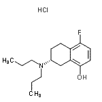 CAS#: 127126-18-5, (7R)-7-(Dipropylamino)-4-Fluoro-5,6,7,8-Tetrahydro-1-Naphthalenol Hydrochloride (1:1)
