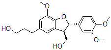 CAS#: 127179-41-3, 3-[(2S,3R)-2-(3,4-Dimethoxyphenyl)-3-(Hydroxymethyl)-7-Methoxy-2,3-Dihydro-1-Benzofuran-5-Yl]Propan-1-Ol