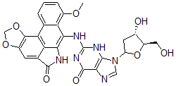 CAS#: 127191-85-9, 2'-Deoxy-N-(5,6-Dihydro-8-Methoxy-5-Oxobenzo(f)-1,3-Benzodioxolo(6,5,4-cd)Indol-7-Yl)Guanosine