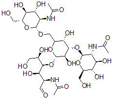CAS#: 127212-19-5, N-Acetylglucosaminyl(beta1-3)-N-Acetylglucosaminyl(1-6)-Galactopyranosyl(1-4)-N-Acetylglucosamine