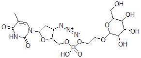 CAS 登录号：127306-80-3， 2-(吡喃甘露糖苷基)乙基3'-叠氮基-3'-脱氧-5'-胸苷磷酸酯