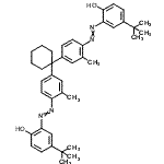 CAS#: 12769-22-1, 2,2'-{1,1-Cyclohexanediylbis[(2-Methyl-4,1-Phenylene)-2,1-Diazenediyl]}Bis[4-(2-Methyl-2-Propanyl)Phenol]
