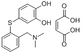 CAS#: 127906-30-3, 4-((2-((Dimethylamino)Methyl)Phenyl)Thio)-1,2-Benzenediol (Z)-2-Butenedioate (1:1) (Salt)