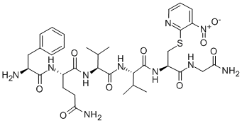 CAS#: 128102-74-9, Phenylalanyl-glutaminyl-valyl-valyl-S-(3-nitro-2-pyridinesulfenyl)cysteinyl-glycinamide