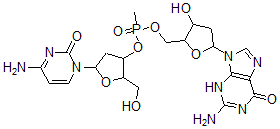 CAS#: 128312-31-2, 2-Amino-9-[5-[[[5-(4-Amino-2-Oxopyrimidin-1-Yl)-2-(Hydroxymethyl)Oxolan-3-Yl]Oxy-Methylphosphoryl]Oxymethyl]-4-Hydroxyoxolan-2-Yl]-3H-Purin-6-One