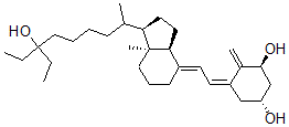 CAS 登录号：128312-71-0， (1R,3S,5E)-5-[(2E)-2-[(1R,3aS,7aR)-1-(7-乙基-7-羟基壬烷-2-基)-7alpha-甲基-2,3,3a,5,6,7-六氢-1H-茚-4-亚基]亚乙基]-4-亚甲基环己烷-1,3-二醇