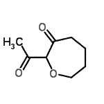 CAS 登录号：128372-38-3， 2-乙酰基-3-氧杂环庚烷酮