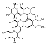 CAS 登录号：128464-26-6， 6-脱氧-alpha-L-吡喃半乳糖基-(1->4)-[6-脱氧-alpha-L-吡喃半乳糖基-(1->2)-[alpha-D-吡喃半乳糖基-(1->3)]-beta-D-吡喃半乳糖基-(1->3)]-D-吡喃葡萄糖
