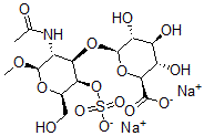CAS#: 128553-04-8, Disodium (2S,3S,4S,5R,6R)-6-[(2R,3R,4R,5R,6R)-5-Acetamido-2-(Hydroxymethyl)-6-Methoxy-3-Sulfonatooxyoxan-4-Yl]Oxy-3,4,5-Trihydroxyoxane-2-Carboxylate