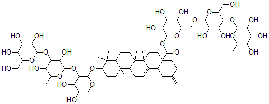 CAS 登录号：128553-98-0， 野木瓜甙Ym(9)