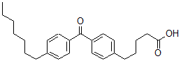 CAS 登录号：128596-01-0， 5-[4-(4-庚基苯甲酰基)苯基]戊酸