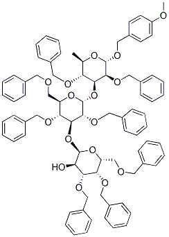 CAS#: 128716-50-7, 4-Methoxybenzyl 2,4-di-O-benzyl-3-O-(2,4,6-tri-O-benzyl-3-O-(3,4,6-tri-O-benzyl-alpha-galactopyranosyl)-alpha-glucopyranosyl)-alpha-rhamnopyranoside