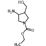 CAS#: 128740-40-9, Ethyl 3-Amino-4-(Hydroxymethyl)-1-Pyrrolidinecarboxylate