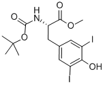 CAS#: 128781-80-6, N-[(1,1-Dimethylethoxy)Carbonyl]-3,5-Diiodo-L-Tyrosine Methyl Ester