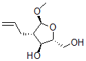 CAS 登录号：128790-83-0， (2R,3S,4S,5S)-2-(羟基甲基)-5-甲氧基-4-丙-2-烯基四氢呋喃-3-醇