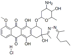 CAS#: 128948-02-7, 7-(4-Amino-5-Hydroxy-6-Methyloxan-2-Yl)Oxy-9-[N-(Hexan-2-Ylideneamino)-C-Methylcarbonimidoyl]-6,9,11-Trihydroxy-4-Methoxy-8,10-Dihydro-7H-Tetracene-5,12-Dione Hydrochloride