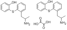 CAS 登录号：128959-33-1， 2-((2-(2-氨基丙基)苯基)硫代)苯酚草酸盐(2:1)