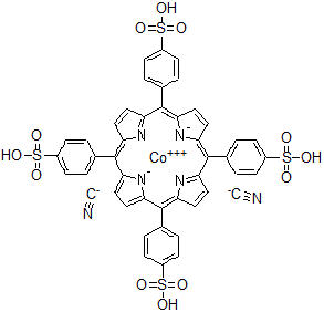 CAS 登录号：129232-35-5， 二氰基-钴(III)-四(4-磺酸苯基)卟啉