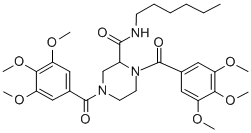 CAS#: 129477-61-8, N-Hexyl-1,4-Bis(3,4,5-Trimethoxybenzoyl)Piperazine-2-Carboxamide