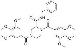 CAS#: 129477-62-9, N-(Phenylmethyl)-1,4-Bis(3,4,5-Trimethoxybenzoyl)Piperazine-2-Carboxamide