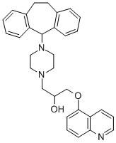 CAS 登录号:129716-45-6, 4-(10,11-二氢-5H-二苯并(a,d)环庚烯-5-基)-alpha-((5-喹啉基氧基)甲基)-1-哌嗪乙醇