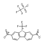 CAS 登录号：129922-37-8， 3,7-二硝基-5-(三氟甲基)二苯并[b,d]噻吩鎓三氟甲烷磺酸酯