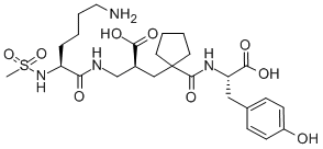 CAS#: 129981-36-8, (3R)-3-[[(2S)-6-Amino-2-Methanesulfonamidohexanoyl]Amino]-4-[1-[[(2S)-1-Hydroxy-3-(4-Hydroxyphenyl)-1-Oxopropan-2-Yl]Carbamoyl]Cyclopentyl]Butanoic Acid