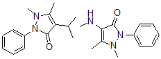 CAS#: 130007-54-4, 1,2-Dihydro-1,5-dimethyl-4-(methylamino)-2-phenyl-3H-pyrazol-3-one mixt. with 1,2-dihydro-1,5-dimethyl-4-(1-methylethyl)-2-phenyl-3H-pyrazol-3-one