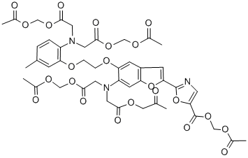 CAS#: 130100-20-8, 2-[5-[2-[(Acetyloxy)Methoxy]-2-Oxoethoxy]-6-[Bis[2-[(Acetyloxy)Methoxy]-2-Oxoethyl]Amino]-2-Benzofuranyl]-5-Oxazolecarboxylicacid (Acetyloxy)Methyl Ester