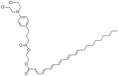 CAS#: 130388-13-5, 2-[4-[4-[Bis(2-Chloroethyl)Amino]Phenyl]Butanoyloxy]Ethyl (2E,4E,6E,8E,10E,12E)-Docosa-2,4,6,8,10,12-Hexaenoate