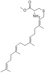CAS#: 130413-80-8, Methyl (2R)-3-Sulfanyl-2-[[(2E,6E,10E)-3,7,11,15-Tetramethylhexadeca-2,6,10,14-Tetraenoyl]Amino]Propanoate