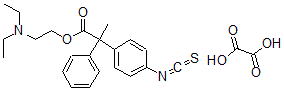 CAS 登录号:130746-91-7, 2-二乙基氨基乙基2-(4-异硫氰酸基苯基)-2-苯丙酸酯草酸盐