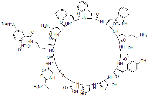 CAS#: 130772-40-6, 4-(N6-(5-Azido-2-Nitrobenzoyl)-L-Lysine)-11-L-Tyrosinesomatostatin (Sheep)