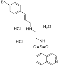 CAS 登录号：130964-39-5， N-[2-[[3-(4-溴苯基)-2-丙烯-1-基]氨基]乙基]-5-异喹啉磺酰胺盐酸盐(1:2)