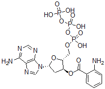 CAS 登录号：130996-25-7， [(2R,3S,5R)-5-(6-氨基嘌呤-9-基)-2-[[羟基-(羟基-膦酰氧基磷酰)氧基磷酰]氧基甲基]四氢呋喃-3-基]2-氨基苯甲酸酯