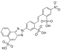 CAS 登录号：131-43-1， 2-[4-[(E)-2-(4-硝基-2-磺基苯基)乙烯基]-3-磺基苯基]苯并[g]苯并三唑-5-磺酸
