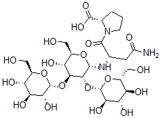 CAS#: 131088-79-4, (2S)-1-[(2S)-4-Amino-2-[[(2S,3R,4S,5R,6R)-5-Hydroxy-6-(Hydroxymethyl)-3,4-Bis[[(2S,3R,4S,5S,6R)-3,4,5-Trihydroxy-6-(Hydroxymethyl)Oxan-2-Yl]Oxy]Oxan-2-Yl]Amino]-4-Oxobutanoyl]Pyrrolidine-2-Carboxylic Acid