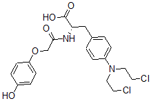 CAS#: 131089-09-3, (2S)-3-[4-[Bis(2-Chloroethyl)Amino]Phenyl]-2-[[2-(4-Hydroxyphenoxy)Acetyl]Amino]Propanoic Acid