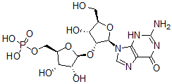 CAS#: 131293-20-4, [(2R,3S,4R,5S)-5-[(2R,3R,4R,5R)-2-(2-Amino-6-Oxo-3H-Purin-9-Yl)-4-Hydroxy-5-(Hydroxymethyl)Oxolan-3-Yl]Oxy-3,4-Dihydroxyoxolan-2-Yl]Methyl Dihydrogen Phosphate