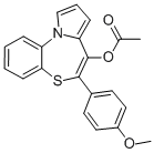 CAS#: 131403-76-4, [6-(4-Methoxyphenyl)Pyrrolo[2,1-d][1,5]Benzothiazepin-7-Yl] Acetate