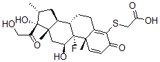 CAS#: 131467-45-3, 2-[[(8S,9R,10S,11S,13S,14S,16R,17R)-9-Fluoro-11,17-Dihydroxy-17-(2-Hydroxyacetyl)-10,13,16-Trimethyl-3-Oxo-6,7,8,11,12,14,15,16-Octahydrocyclopenta[a]Phenanthren-4-Yl]Sulfanyl]Acetic Acid