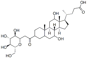 CAS 登录号：131528-41-1， (4R)-4-[(8R,9S,10S,13R,14S,17R)-7,12-二羟基-10,13-二甲基-3-[2-[(3R,4R,5S,6R)-3,4,5-三羟基-6-(羟基甲基)四氢吡喃-2-基]乙酰基]-2,3,4,5,6,7,8,9,11,12,14,15,16,17-十四氢-1H-环戊二烯并[a]菲-17-基]戊酸