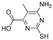 CAS 登录号：13166-59-1， 6-氨基-2-巯基-5-甲基嘧啶-4-羧酸
