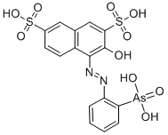 CAS#: 132-33-2, 4-[(2-Arsonophenyl)Hydrazinylidene]-3-Oxonaphthalene-2,7-Disulfonic Acid