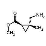 CAS 登录号：132592-87-1， 甲基(1R,2R)-2-(氨基甲基)-2-甲基环丙烷羧酸酯