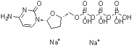 CAS 登录号：132619-66-0， 2',3'-二脱氧-胞苷 5'-(四氢三磷酸酯)二钠盐