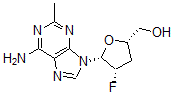 CAS 登录号：132722-91-9， [(2S,4S,5R)-5-(6-氨基-2-甲基嘌呤-9-基)-4-氟四氢呋喃-2-基]甲醇